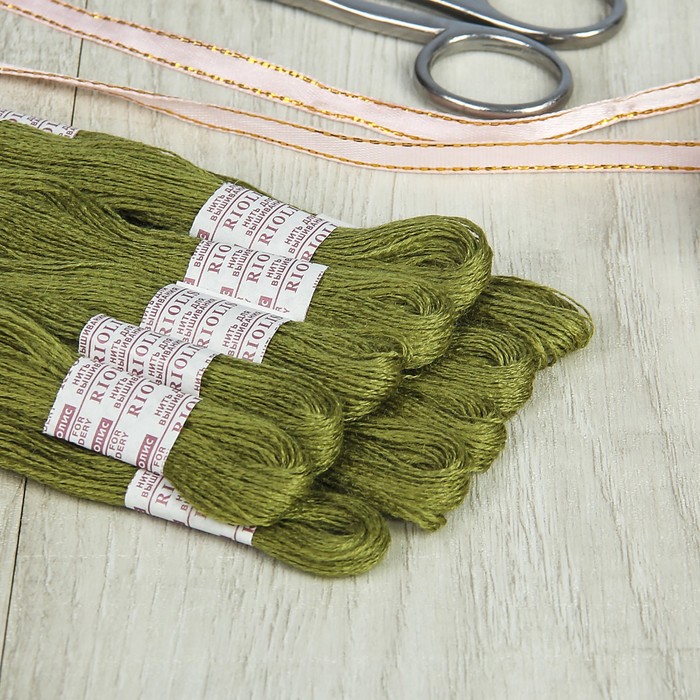 Мулине, №36420±1м, цвет тростниково-зелёный