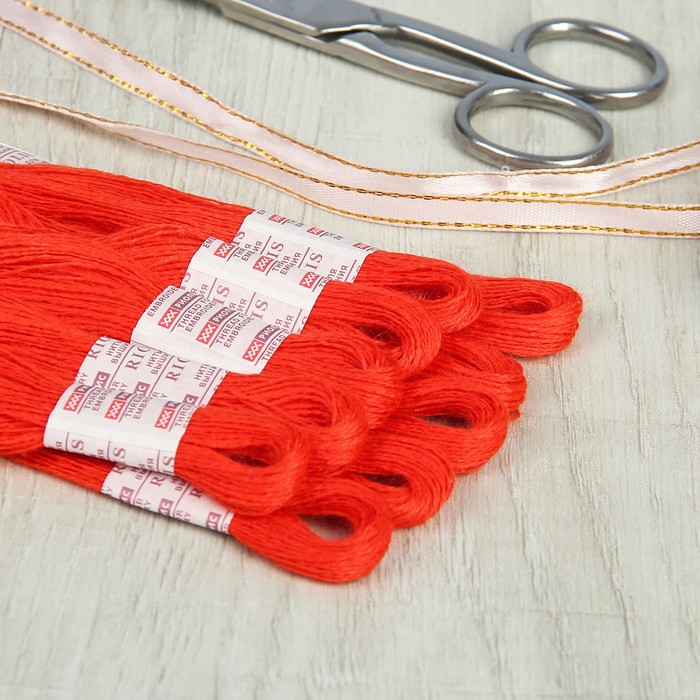 Мулине, №121, 20±1м, цвет ярко-оранжевый