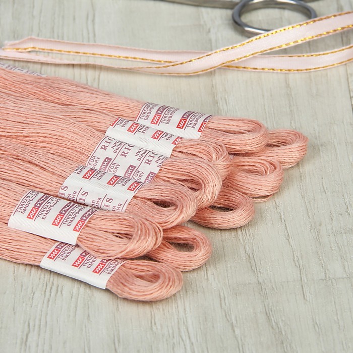 Мулине, №108, 20±1м, цвет бледно-розовый