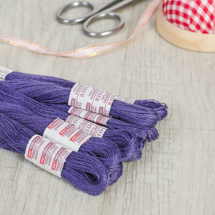 Нитки для вышивания, №558, 20±1м, цвет серо-сиреневый