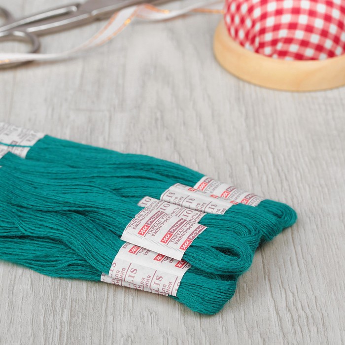Мулине, №435, 20±1м, цвет сине-зелёный