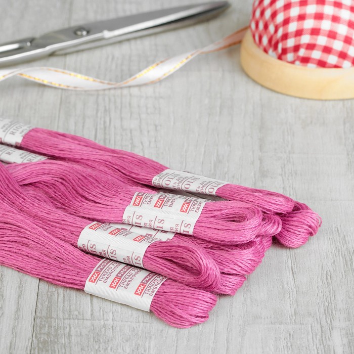 Нитки для вышивания, №527, 20±1м, цвет лавандово-розовый