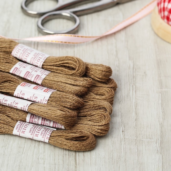 Нитки для вышивания, №952, 20±1м, цвет серо-оранжевый