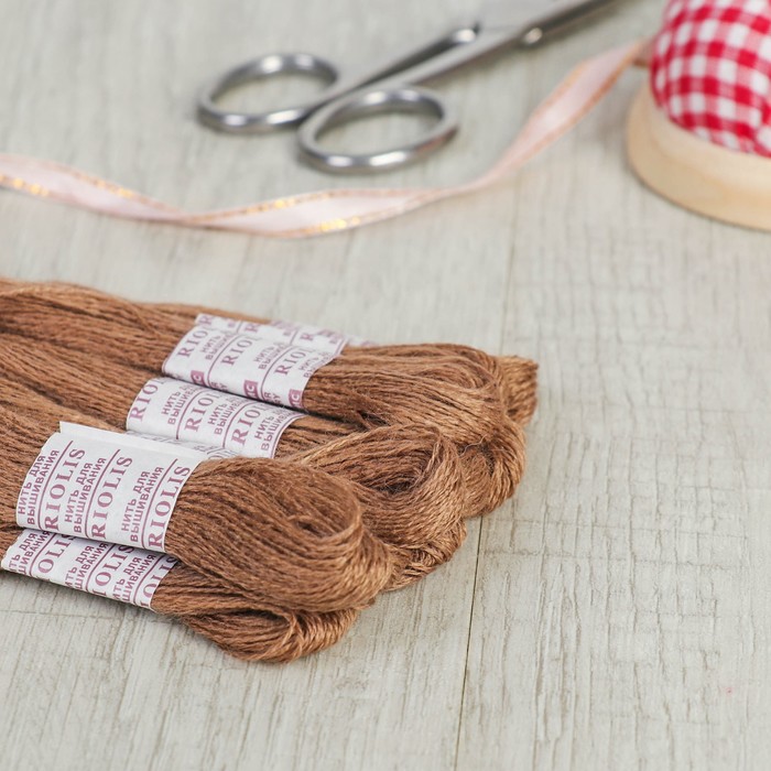 Нитки для вышивания, №885, 20±1м, цвет увядших листьев