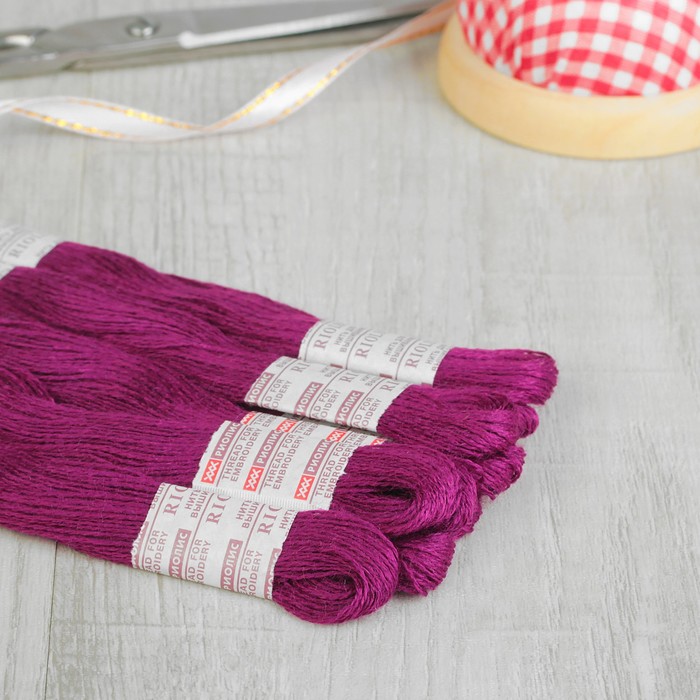 Нитки для вышивания, №544, 20±1м, цвет лиловый