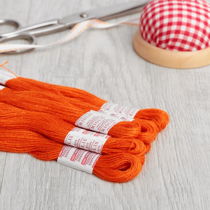 Мулине, №237, 20±1м, цвет неоновый оранжевый