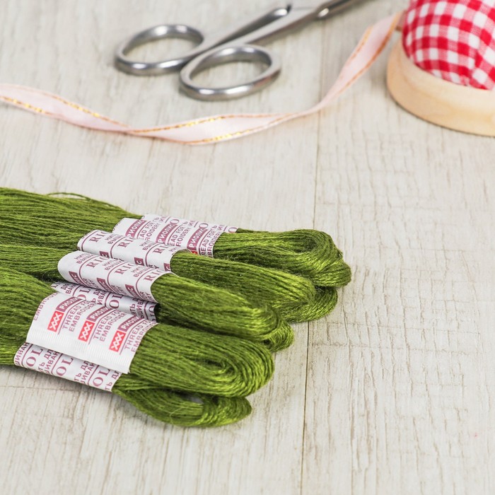 Мулине, №377, 20±1м, цвет бледно-серо-зелёный