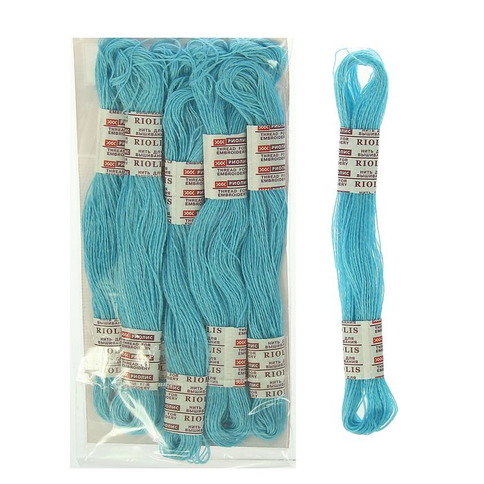 Мулине, №408, 20±1м, цвет ярко-голубой