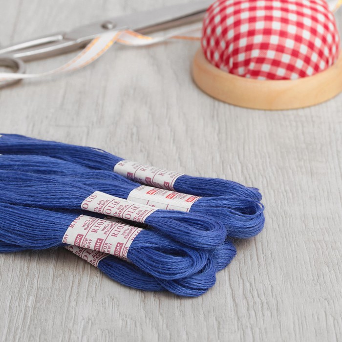 Нитки для вышивания, №475, 20±1м, цвет индиго