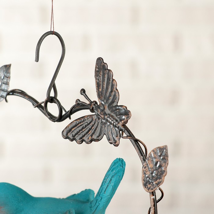 Подвесной декор "Птичка на пне" с датчиком движения