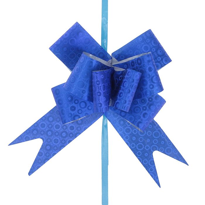 Бант-бабочка №4,5 "Капли", цвет синий