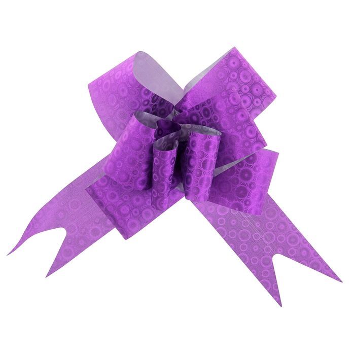 Бант-бабочка №4,5 "Капли", цвет фиолетовый