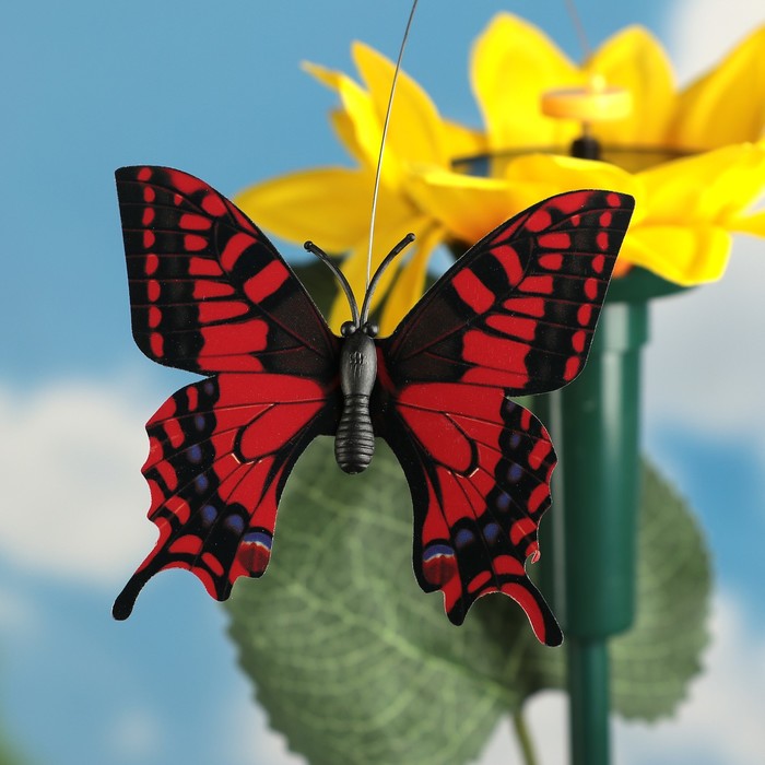 Декоративный штекер "Подсолнух с бабочкой" микс