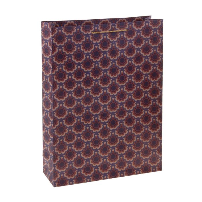 Пакет крафт "Ромашки", 19 х 8 х 24 см