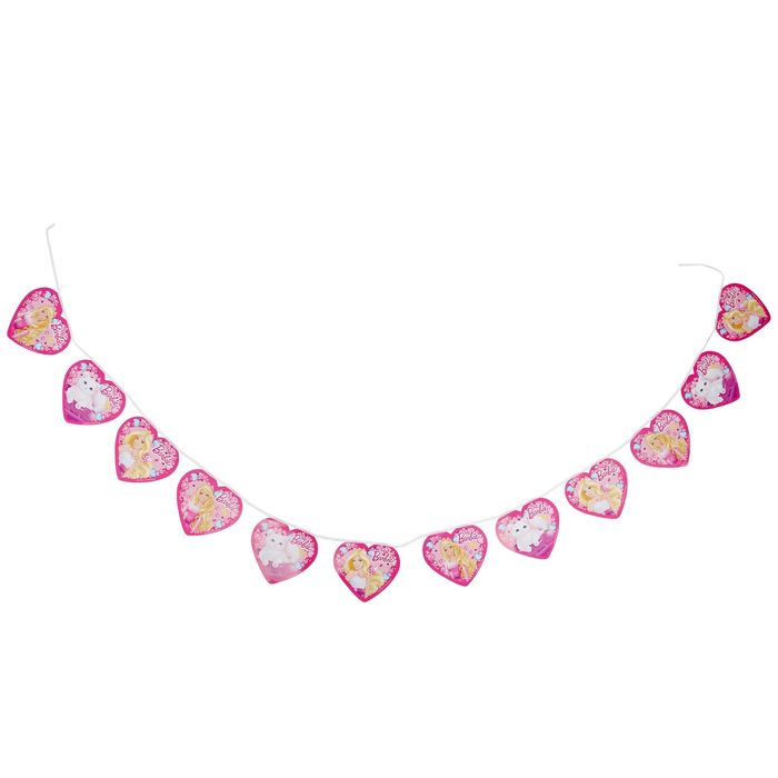 Гирлянда-флажки "Барби", 3м