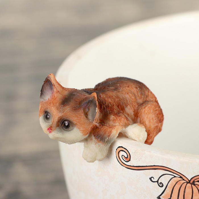 Фигурка для цветочного горшка "Котёнок" микс