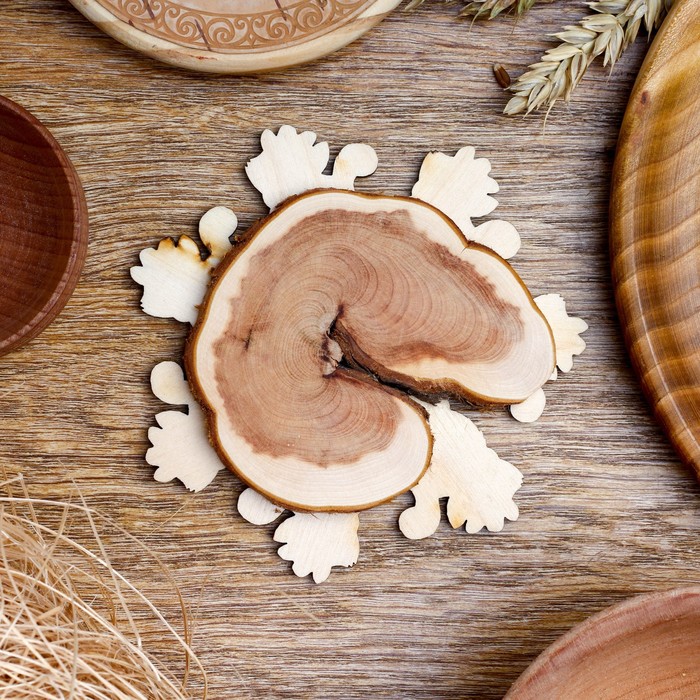 Подставка под горячее «Кошка с бантом»