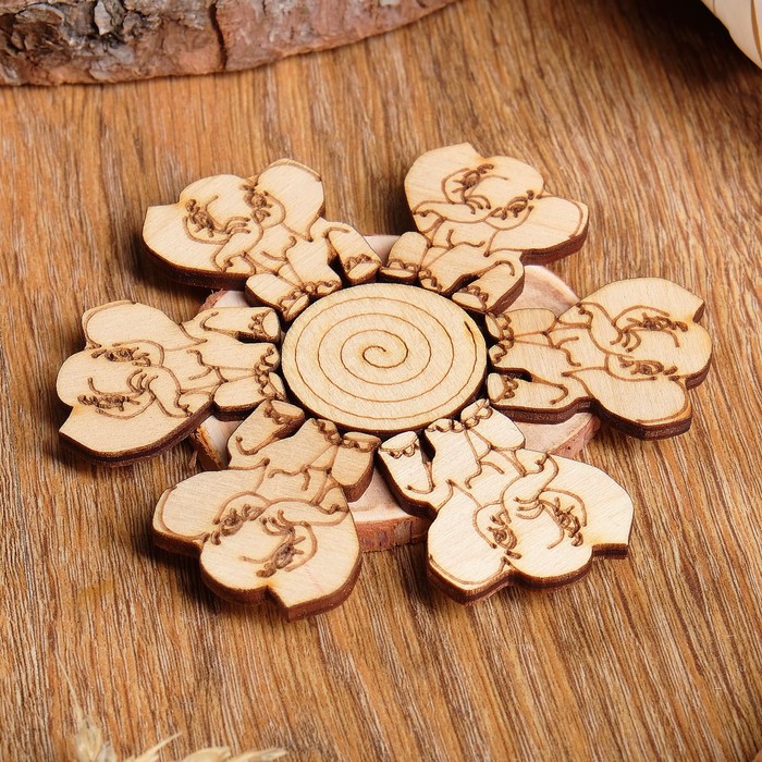 Подставка под горячее «Слоник», D=11 см, можжевельник