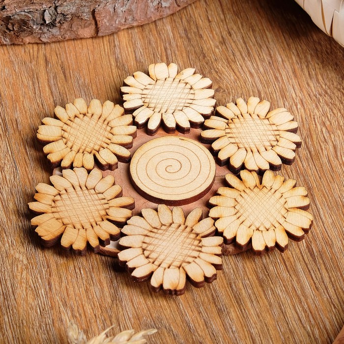 Подставка под горячее «Ромашка», D=11 см, можжевельник