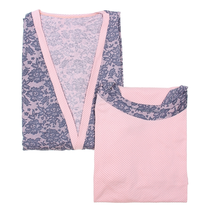 Комплект женский (халат, сорочка) ПС-1 МИКС, р-р 56