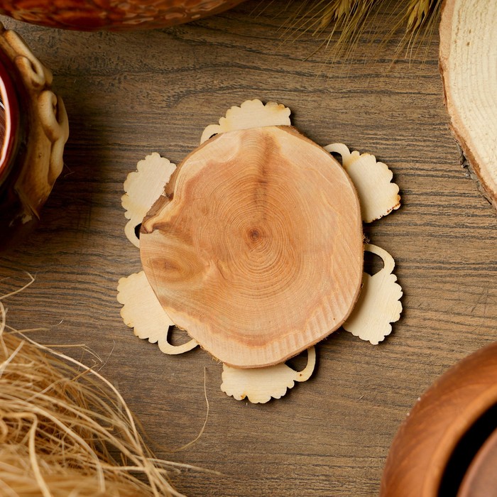 Подставка под горячее «Пивная кружка», D=11 см, можжевельник