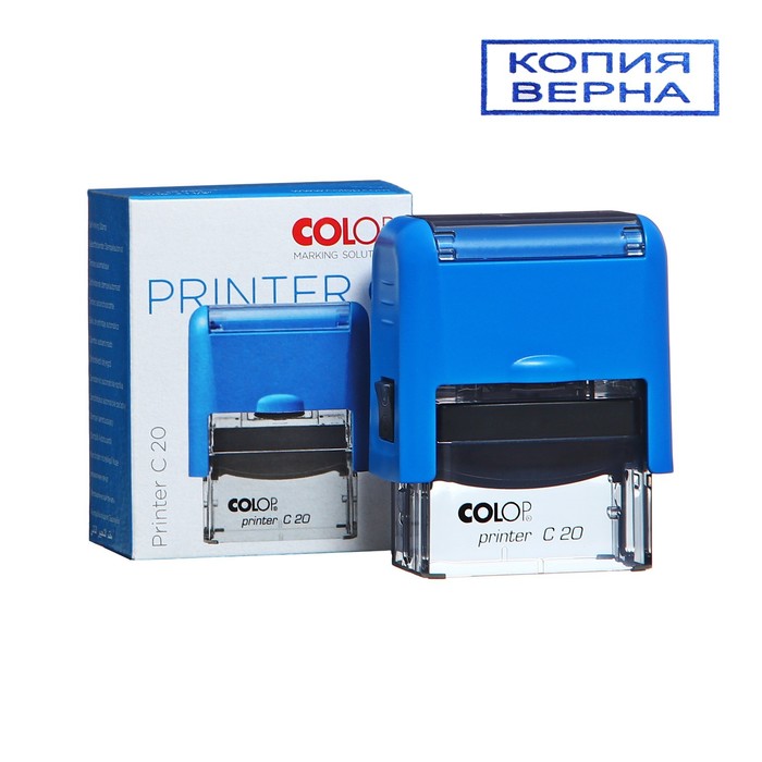 Штамп автоматический COLOP Копия верна, 38 х 14 мм, синий цена и фото