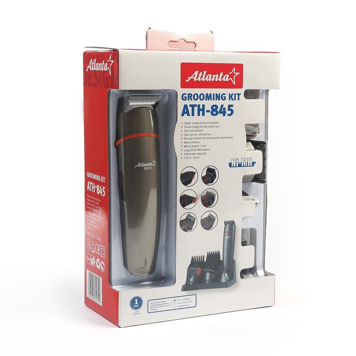 Машинка для стрижки Atlanta ATH-845, 9 Вт, 220-240 В, регулируемая насадка