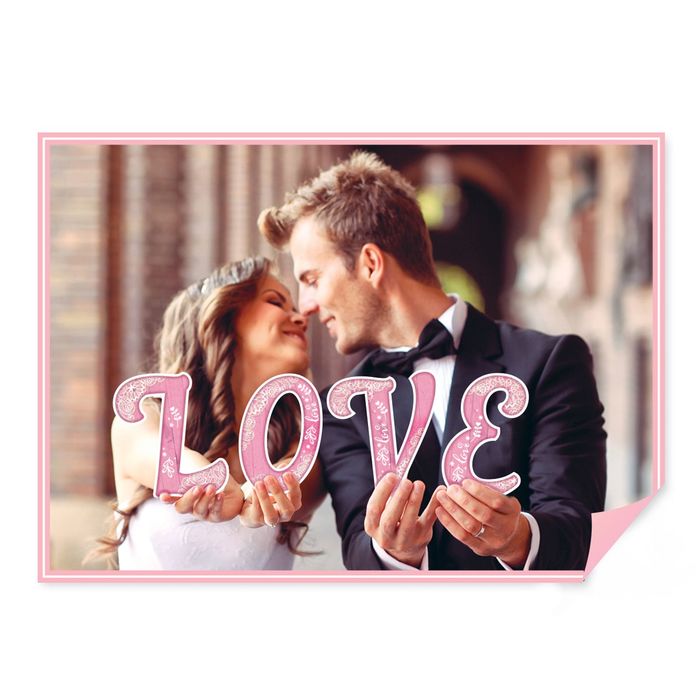 Буквы для фото "LOVE" (цвет розовый)