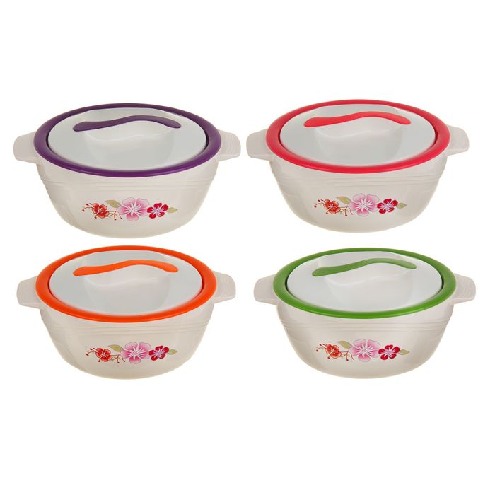 Ланч-бокс 1.6 л, набор, 2 контейнера (0.6 л, 1 л), внутри металл, 8 ч, микс, 23х21х15 см