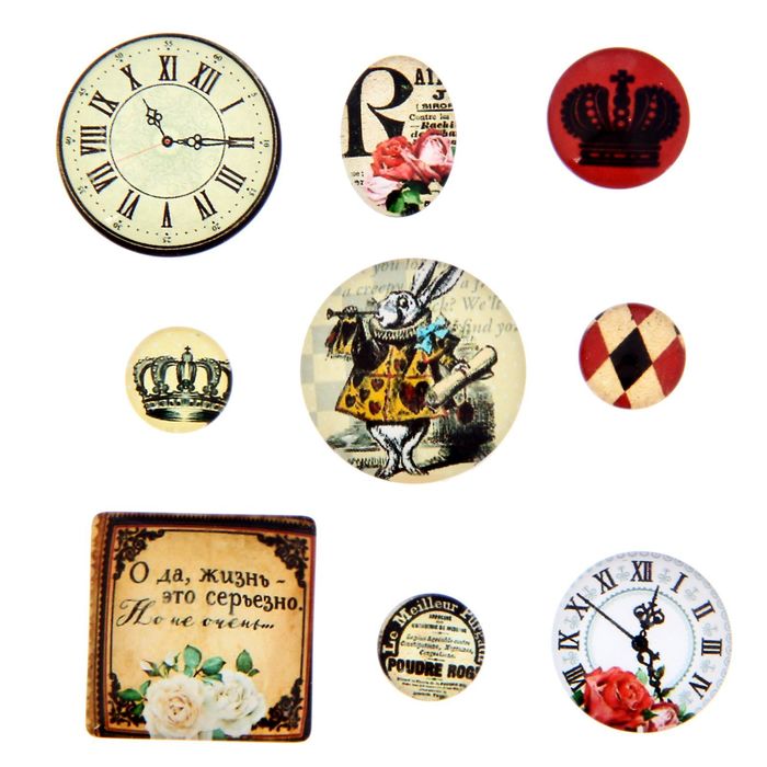 Камушки для скрапбукинга "В стране чудес"