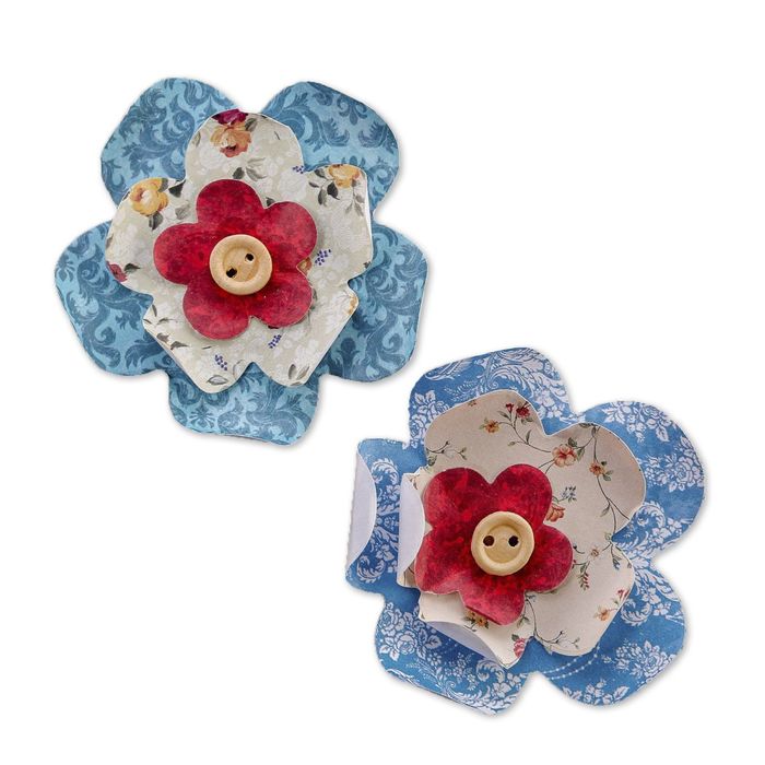 Набор декоративных цветов "Крафтовый", 9 х 14 см