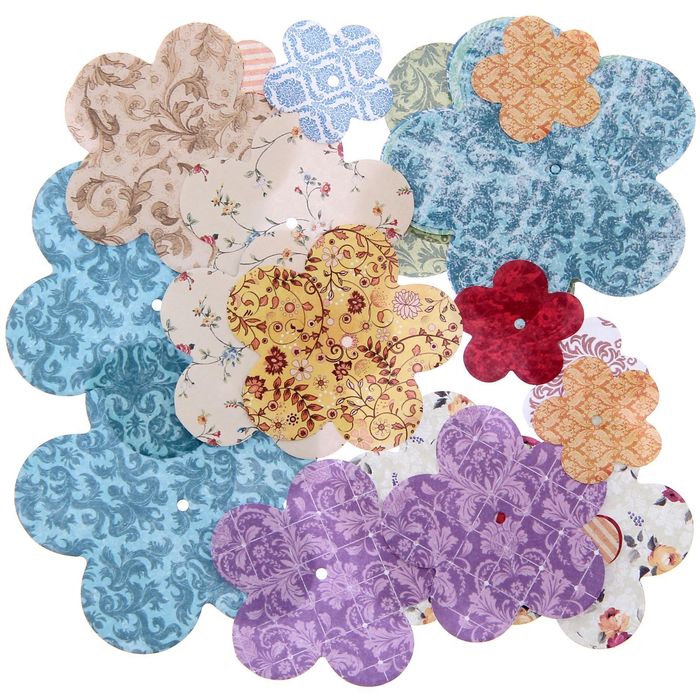 Набор декоративных цветов "Крафтовый", 9 х 14 см