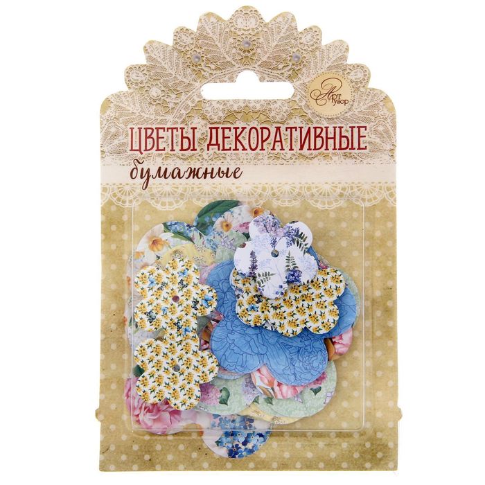 Набор декоративных цветов "Мелодия души", 9 х 14 см