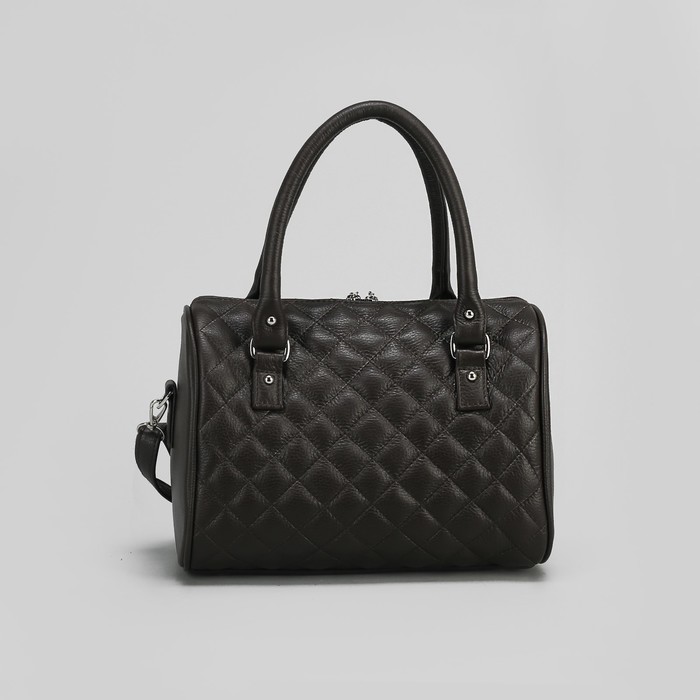 Сумка женская на молнии, 1 отдел, 1 наружный карман, коричневая