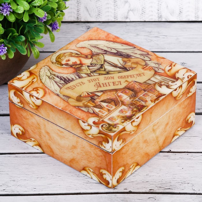 Шкатулка "Пусть этот дом оберегает ангел"