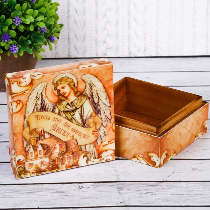 Шкатулка "Пусть этот дом оберегает ангел"