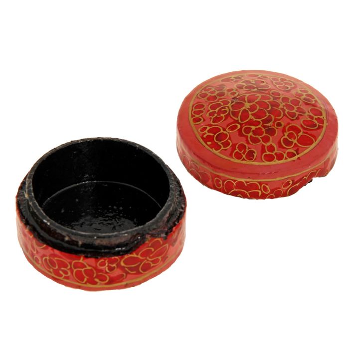 Шкатулка "Коралл" папье-маше