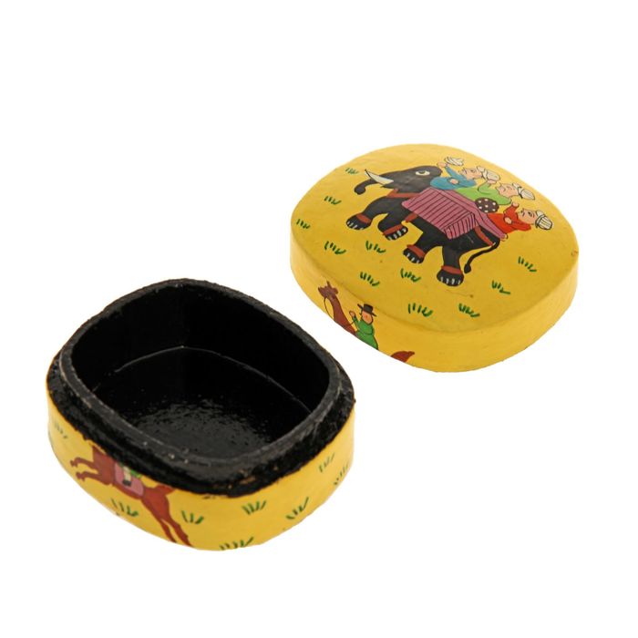 Шкатулка "Раджа на слоне" папье-маше