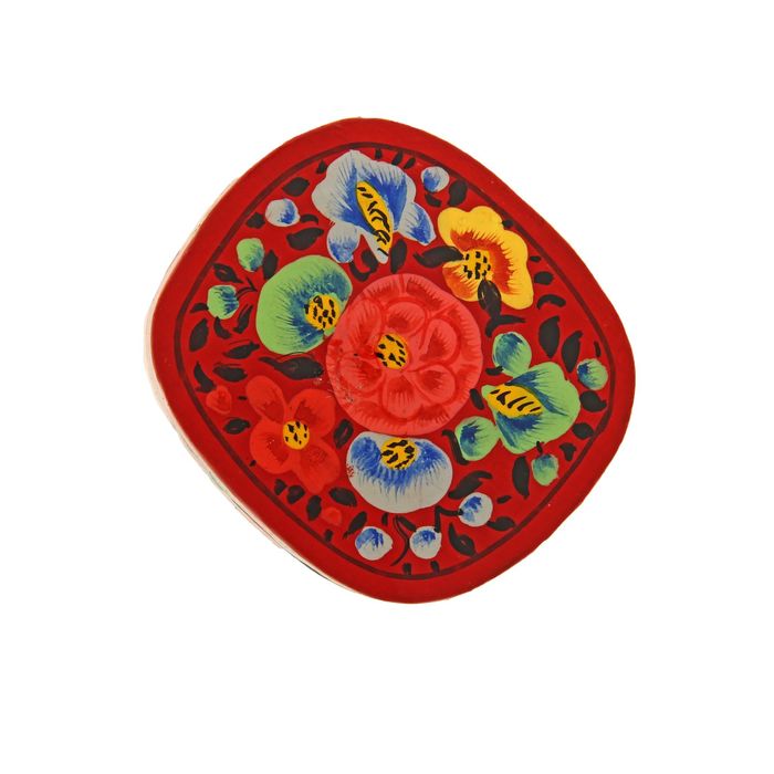 Шкатулка "Маки" папье-маше