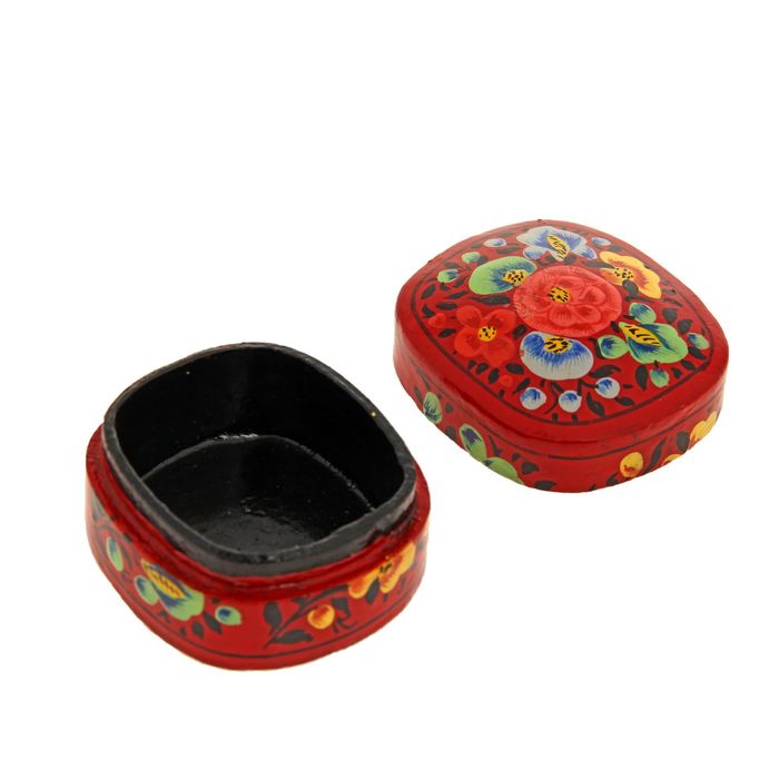 Шкатулка "Маки" папье-маше