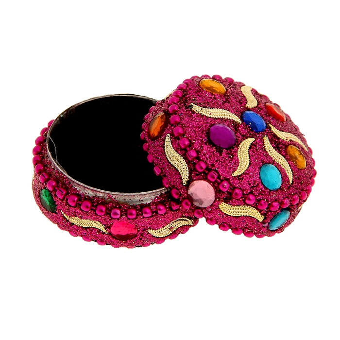 Шкатулка круг "Сирень"