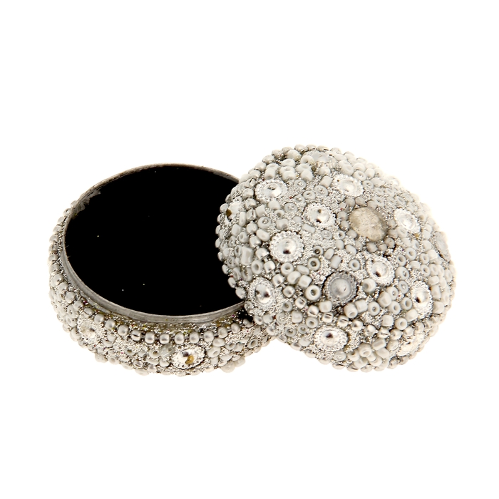 Шкатулка круг "Снег"