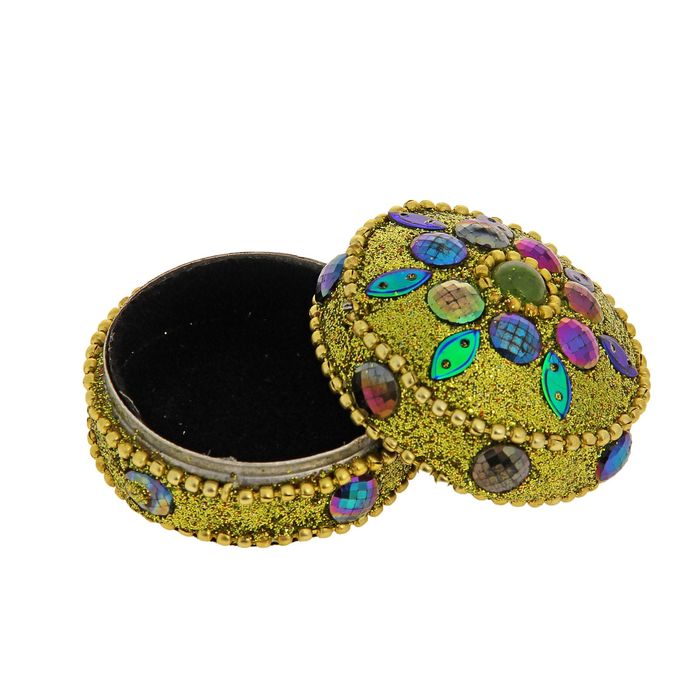 Шкатулка круг "Зелень"