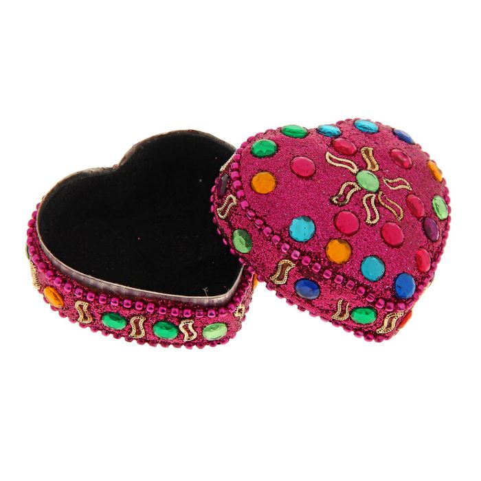 Шкатулка сердце "Сирень"