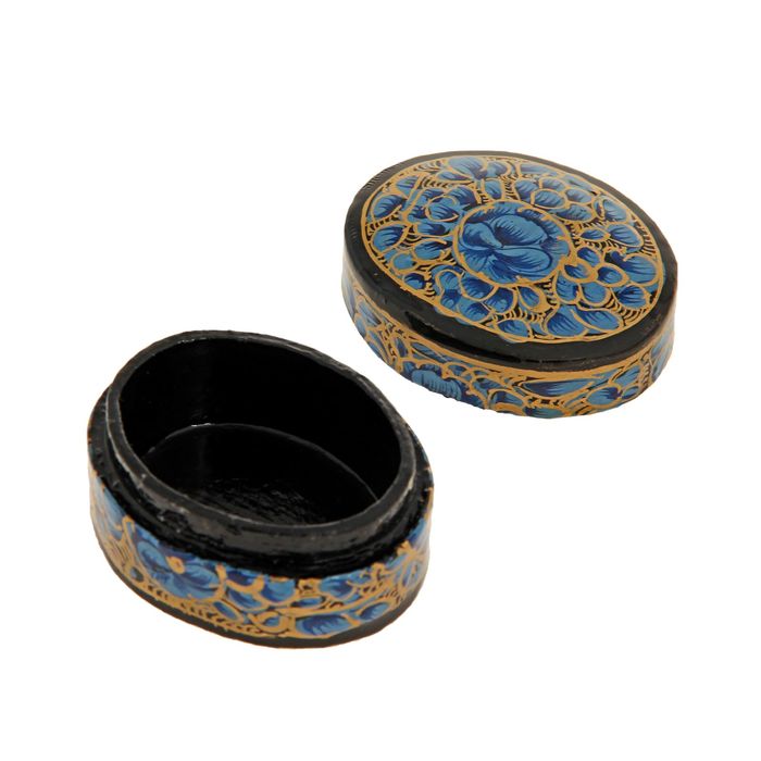 Шкатулка "Индиго" папье-маше