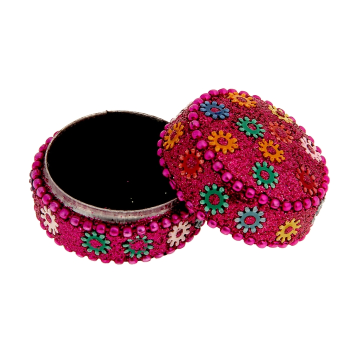 Шкатулка круг "Фиалка"