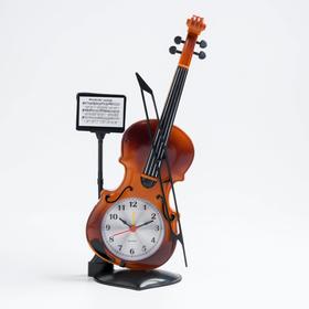 Будильник "Скрипка с пюпитром", дискретный ход, 17 х 10 см