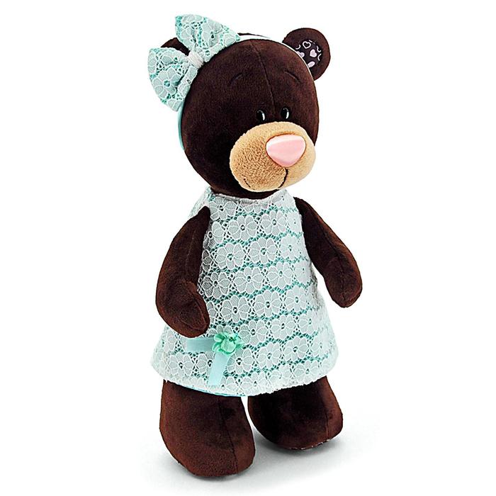 Мягкая игрушка Milk в платье цвета мяты, 30 см