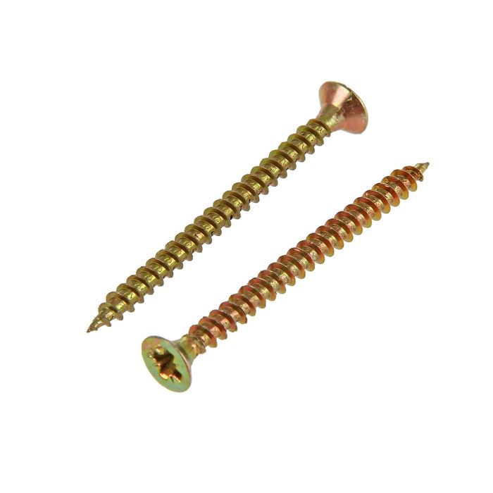 Саморезы универсальные TECH-KREP, 3.5х45 мм, жёлтый цинк, потай, 200 шт.