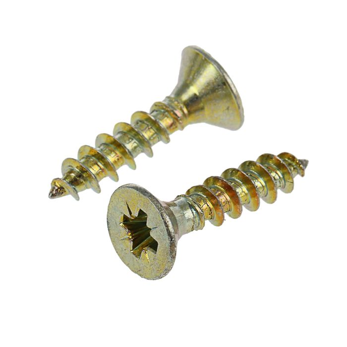 Саморезы универсальные TECH-KREP, 4,5х20 мм, жёлтый цинк, потай, 200 шт.